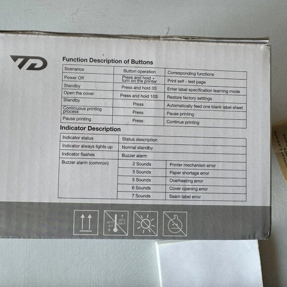 NWT TORDORDAY USB Thermal Label Printer 4x6inch - Picture 7 of 10